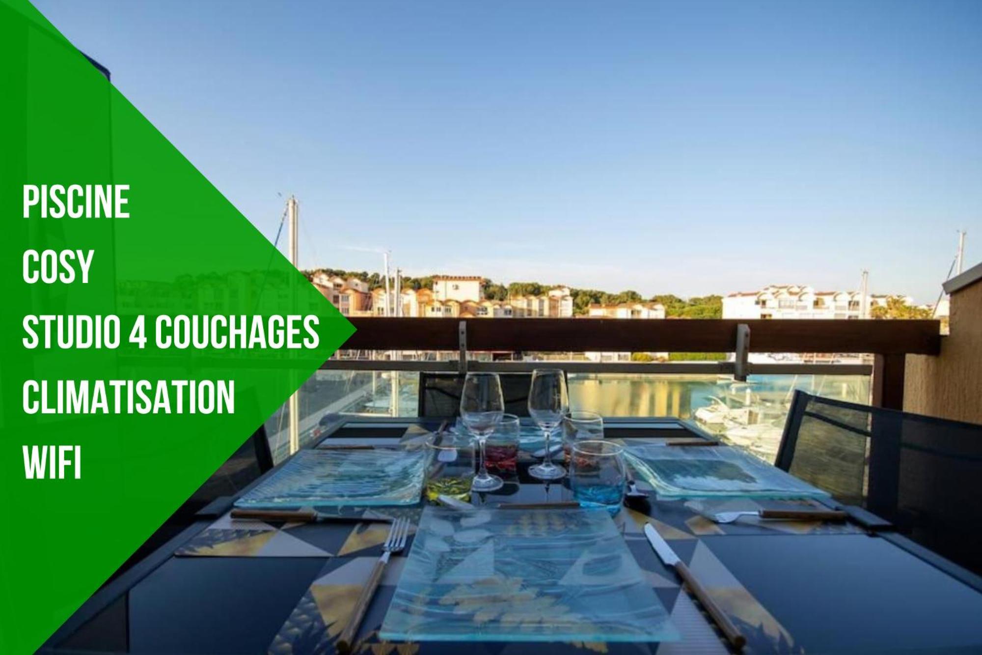 Mer Veilleuse Gruissan - Clim - Piscine Exteriér fotografie